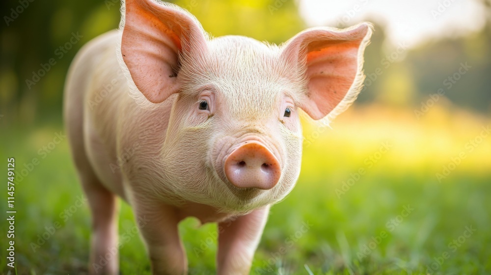pig on a farm, animal husbandry, meat production pig on a farm, animal husbandry, meat production