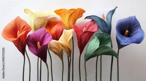 Wallpaper Mural Vibrant collection of handcrafted fabric flowers in various colors showcasing intricate details and lifelike textures Torontodigital.ca