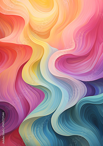 Abstract waves pattern in pastel colors