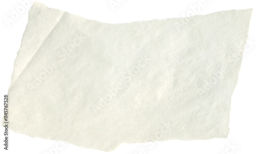 Realistic torn creamy, ivory, beige rice paper. Tracing or washi paper for DIY projects, scrapbooking and collage.