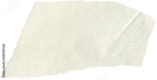 Crumpled tracing paper with torn edges. Rice washi paper for DIY projects, scrapbooking and collage.