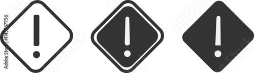 alert icon sign warning symbol icon set. fatal error message element
