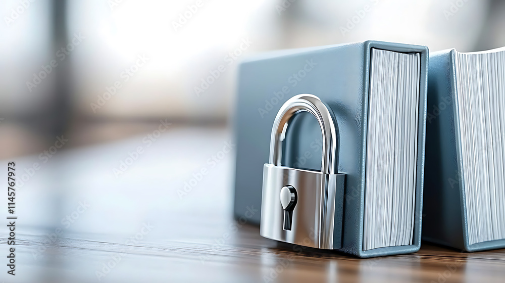 Fototapeta premium Secure document storage office environment still life focused view privacy concept for enhanced security