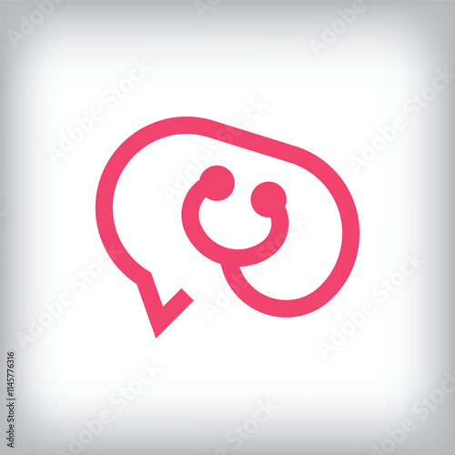 Creative health talk conference sign logo design. Vector flat style. Identity design for the company.
