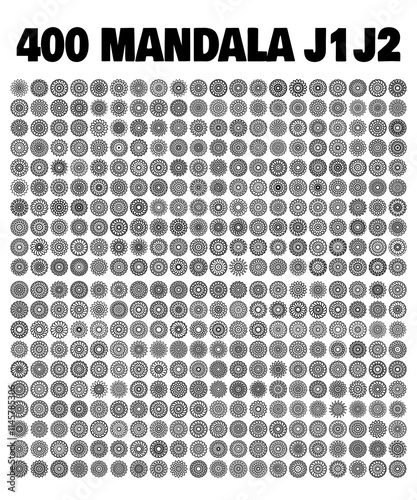 various mandala collections - 400 set yoga pattern
