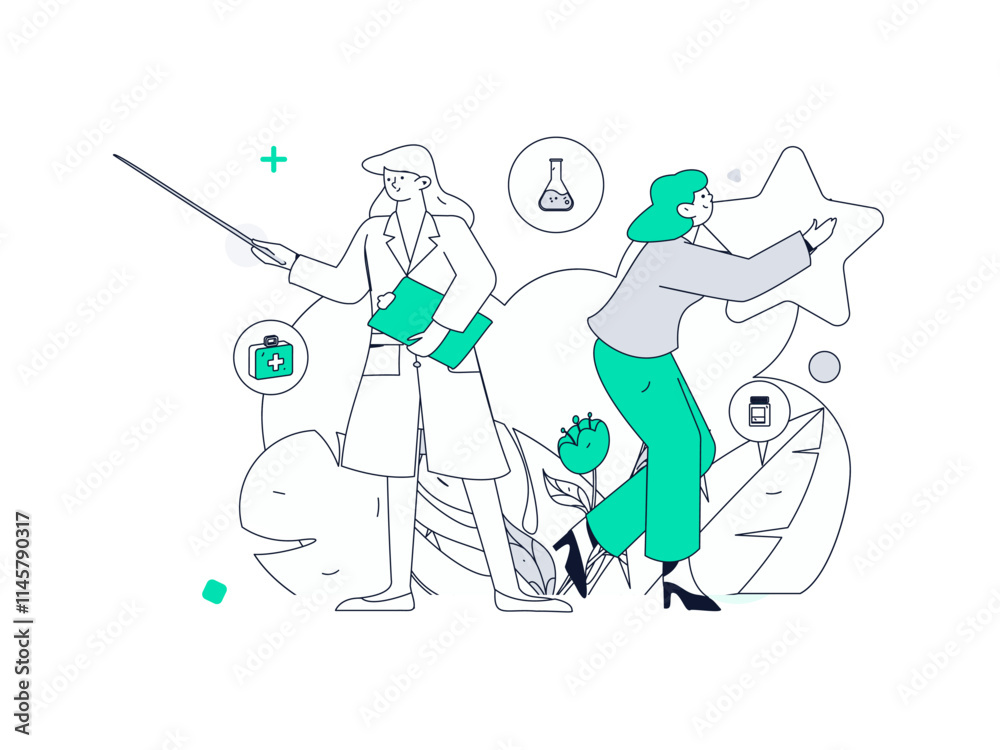 Medical characters fighting the epidemic flat vector concept operation hand drawn illustration
Medical characters fighting the epidemic flat vector concept operation hand drawn illustration