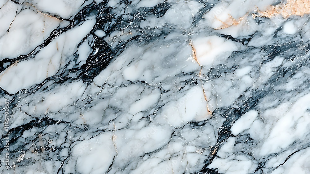 Close-up of elegant blue and white marble with gold veins, showing texture and pattern. Close-up of elegant blue and white marble with gold veins, showing texture and pattern.