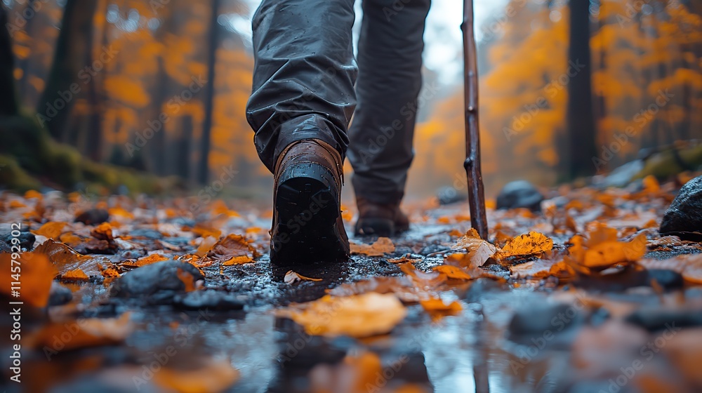 Serious man with a walking stick represents a spiritual journey, faith, and seeking peace. Serious man with a walking stick represents a spiritual journey, faith, and seeking peace.