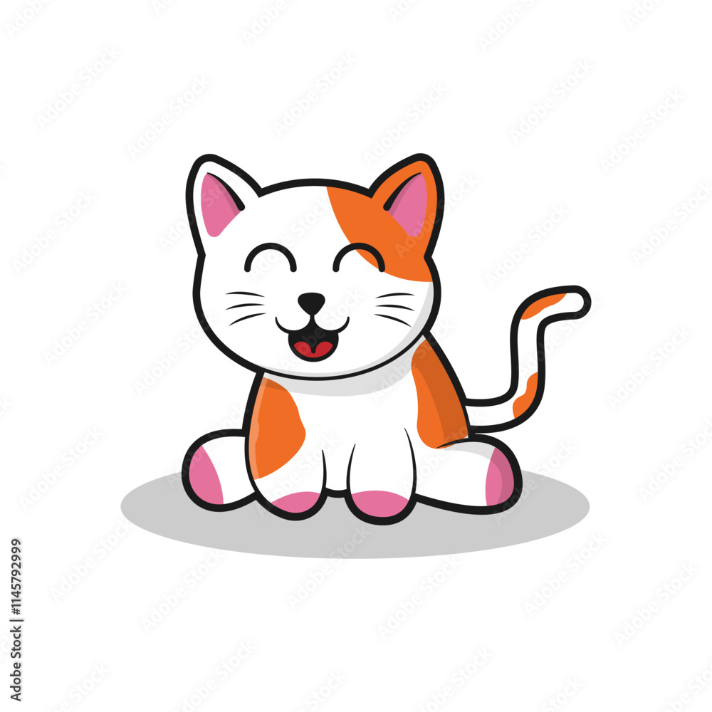 Fototapeta premium cat on a white background