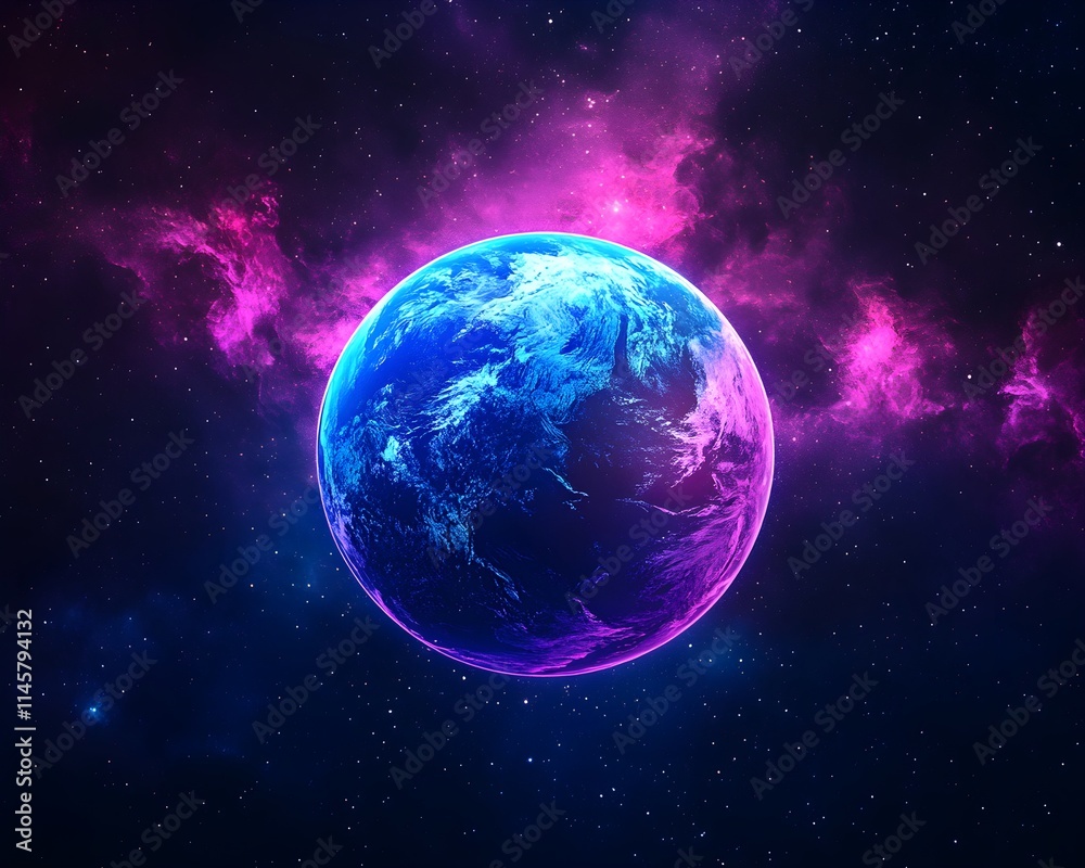 Fototapeta premium A vintage celestial globe with glowing constellations floating in a cosmic scene, surrounded by stars and deep space beauty.