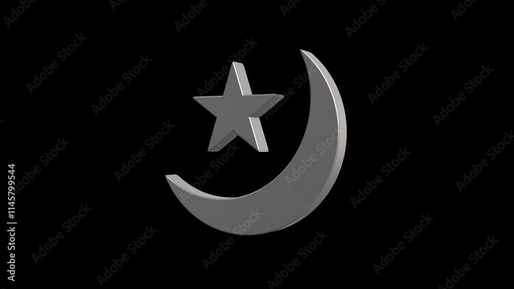 A 3D star and moon icon showcases a glowing crescent moon and shimmering star, both with soft gradients and metallic finishes. The design adds depth, creating a dreamy, celestial and dynamic appearan A 3D star and moon icon showcases a glowing crescent moon and shimmering star, both with soft gradients and metallic finishes. The design adds depth, creating a dreamy, celestial and dynamic appearan