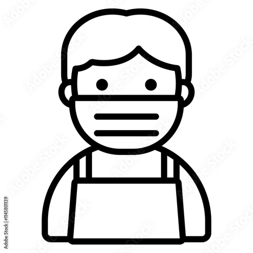 청소하는 사람 복장 아이콘