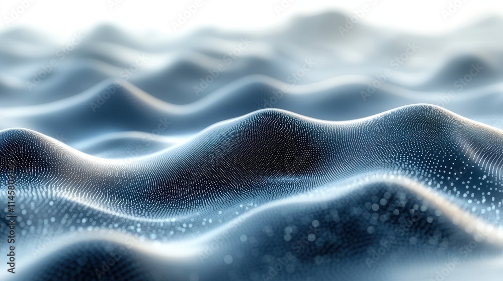 abstract 3d rendering of waves with particles on white background futuristic background with lines of many low poly spheres design for poster cover banner placar abstract 3d rendering of waves with particles on white background futuristic background with lines of many low poly spheres design for poster cover banner placar