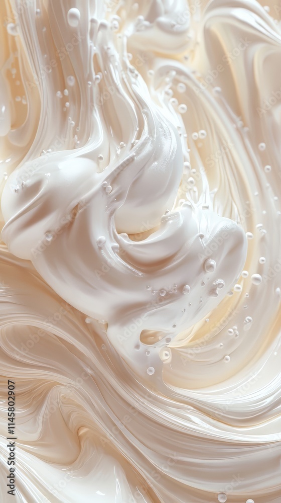 Close-up of smooth creamy swirls showcasing glossy texture with soft white waves and high-quality retouching details. photoshop textures. Ultra realistic. Photorealistic Close-up of smooth creamy swirls showcasing glossy texture with soft white waves and high-quality retouching details. photoshop textures. Ultra realistic. Photorealistic