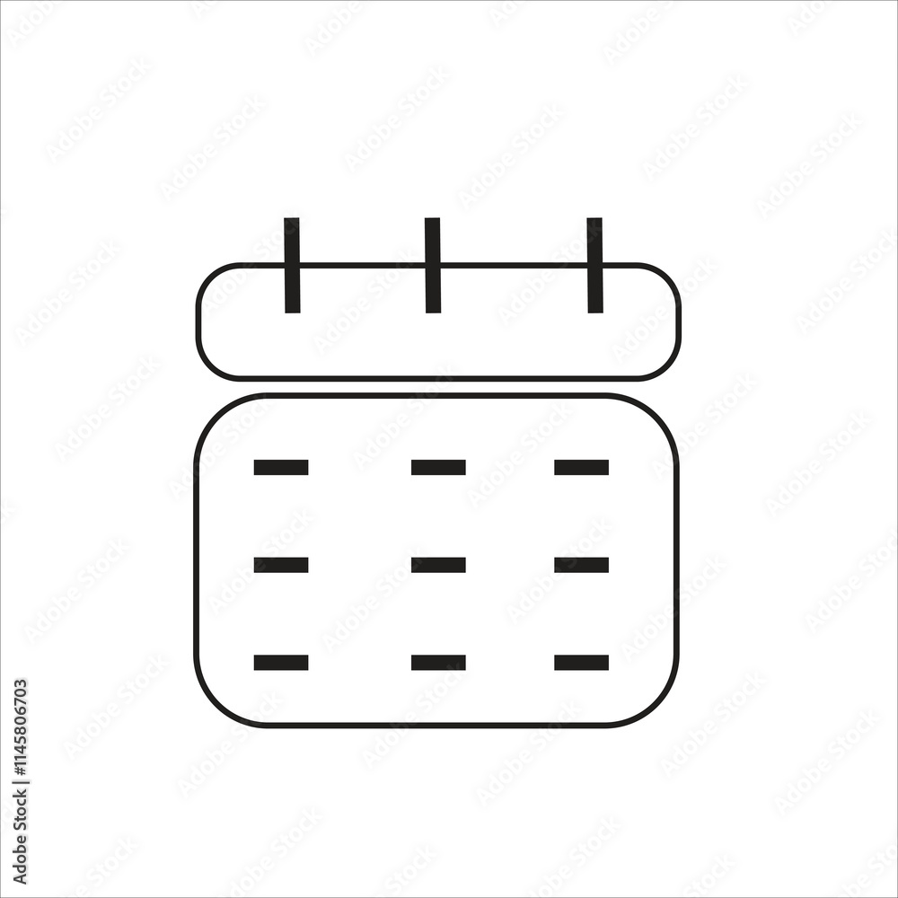 Calendar vector, icon. Desktop calendar isolated on white background. Calendar icon, symbol design for logo, app, website. Calendar vector, icon. Desktop calendar isolated on white background. Calendar icon, symbol design for logo, app, website.