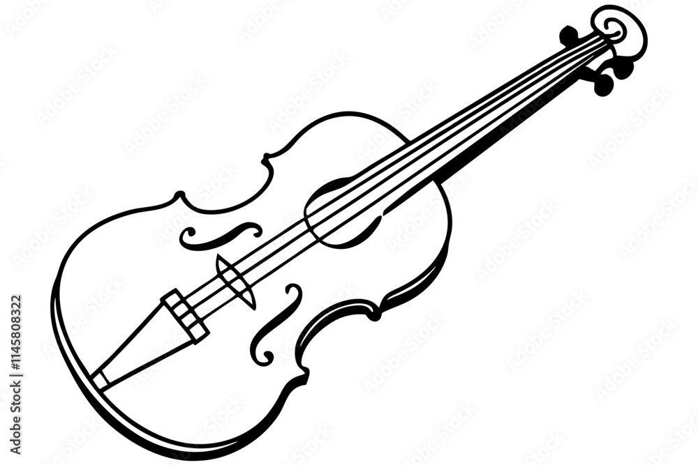 Obraz premium Viola line art illustration