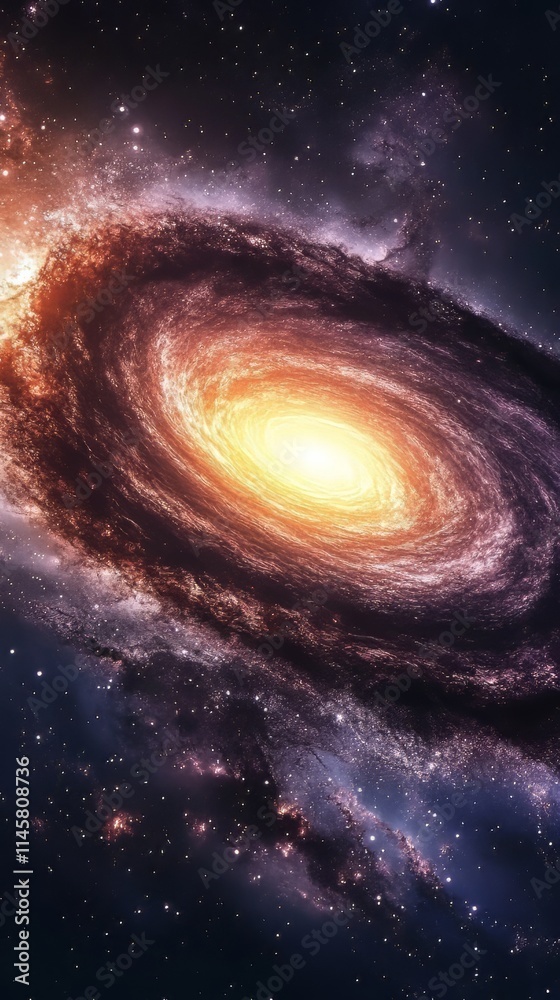 Obraz premium Swirly galaxy abstract liquid background. space background. Ultra realistic. Photorealistic