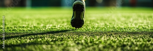 Detailed Perspective of Astro Turf: Vibrant Green Grass Ideal for Gym and Sports Activities