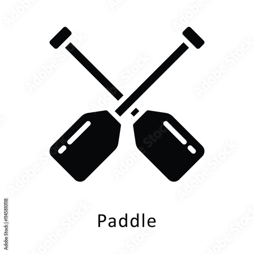 Paddle  Vector Gylph Icon. Eps 10 file 
