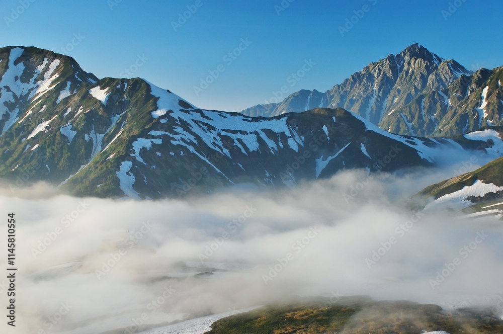 Fototapeta premium 初夏の立山連峰・剱岳