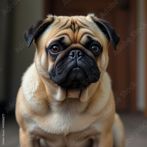 pug dog portrait