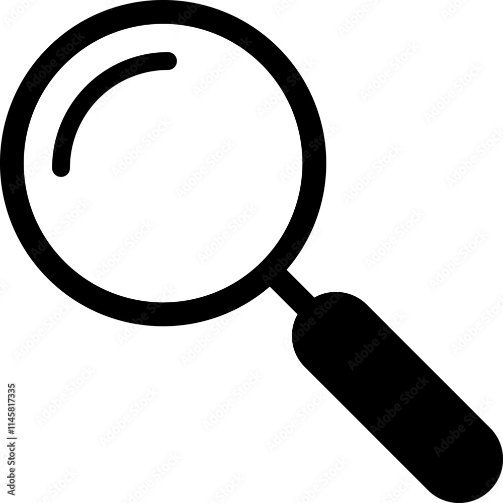 Search icon. Magnifying glass, loupe or magnifier sign vector. Search icon. Magnifying glass, loupe or magnifier sign vector.