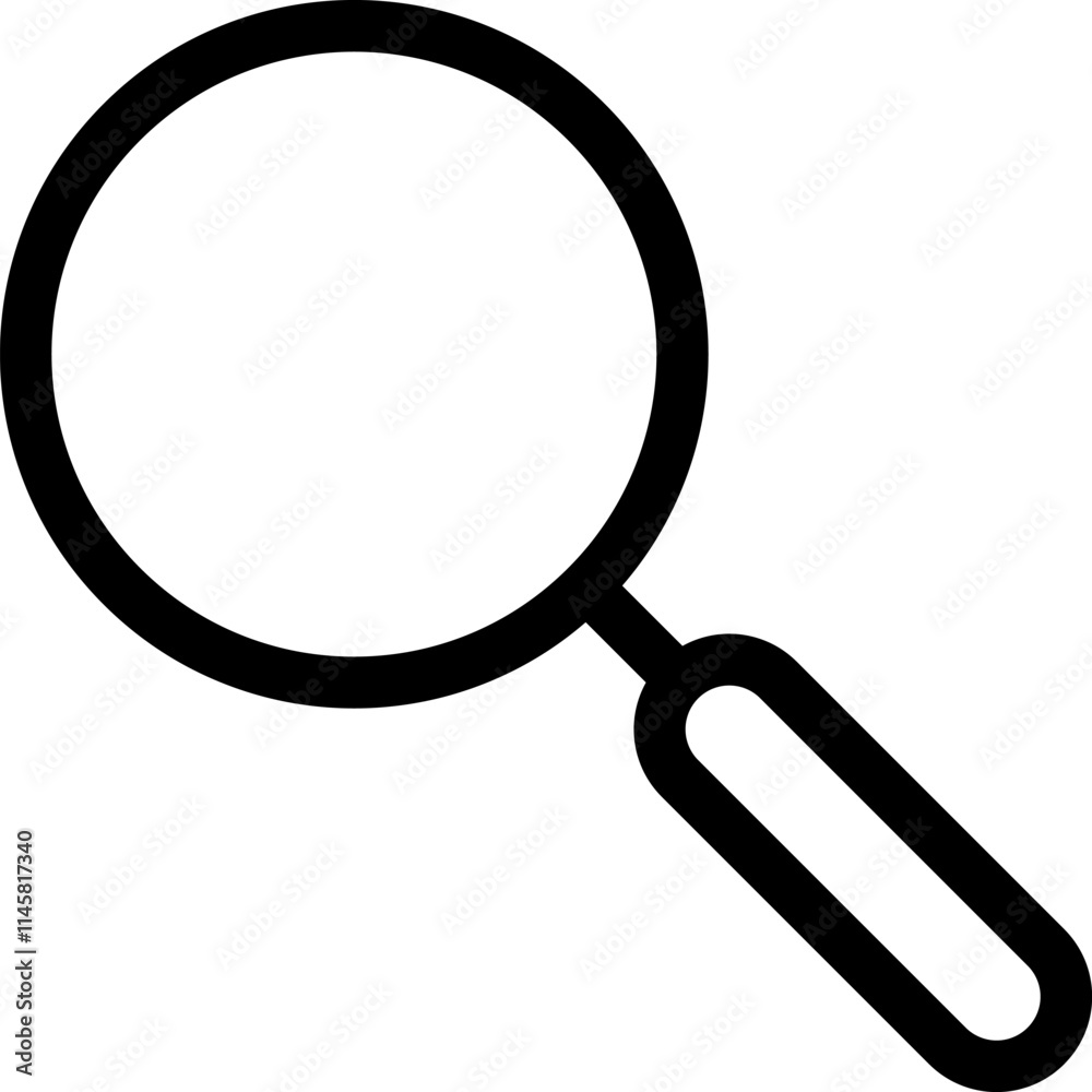 Search icon. Magnifying glass, loupe or magnifier sign vector. Search icon. Magnifying glass, loupe or magnifier sign vector.