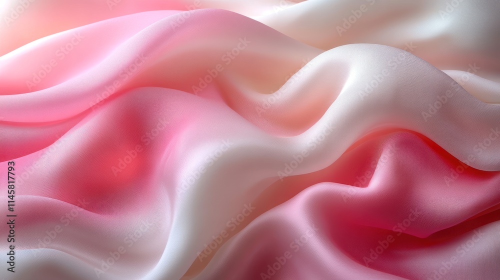 Obraz premium Soft pink and white silk fabric texture.