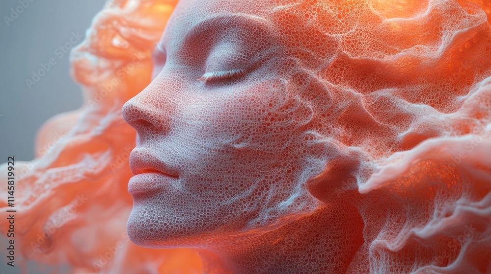 abstract human head 3d render graphic design artificial intelligence concep abstract human head 3d render graphic design artificial intelligence concep
