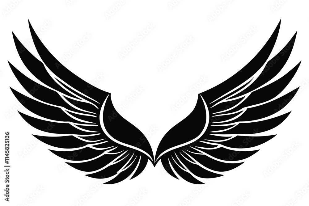 Angel Wings | isolated vector illustration on white background Angel Wings | isolated vector illustration on white background