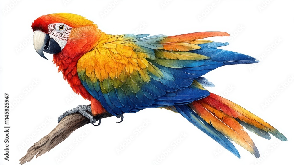 Obraz premium beautiful parrot clipart isolated on a white background parrot