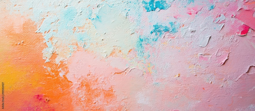 Fototapeta premium Painter applying vibrant color to a textured wall during a home renovation project showcasing creativity and artistry in interior design.