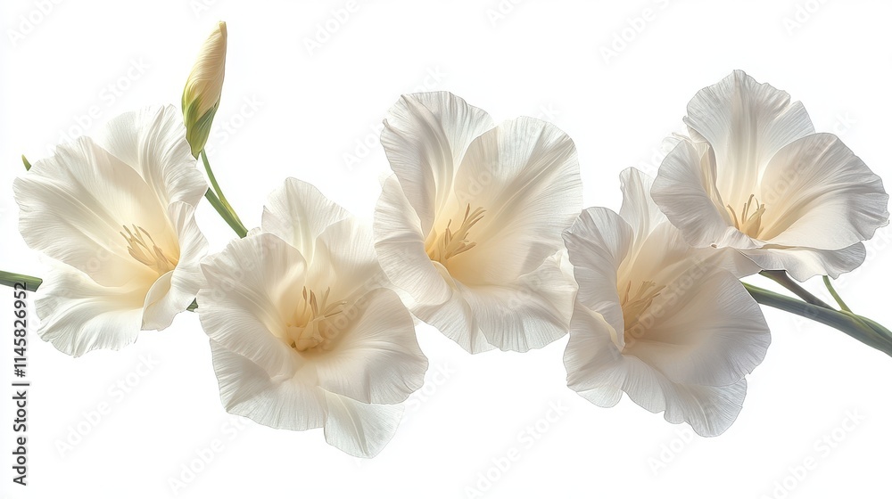 beautiful white gladioli flower clipart isolated on a white background white gladioli flower beautiful white gladioli flower clipart isolated on a white background white gladioli flower