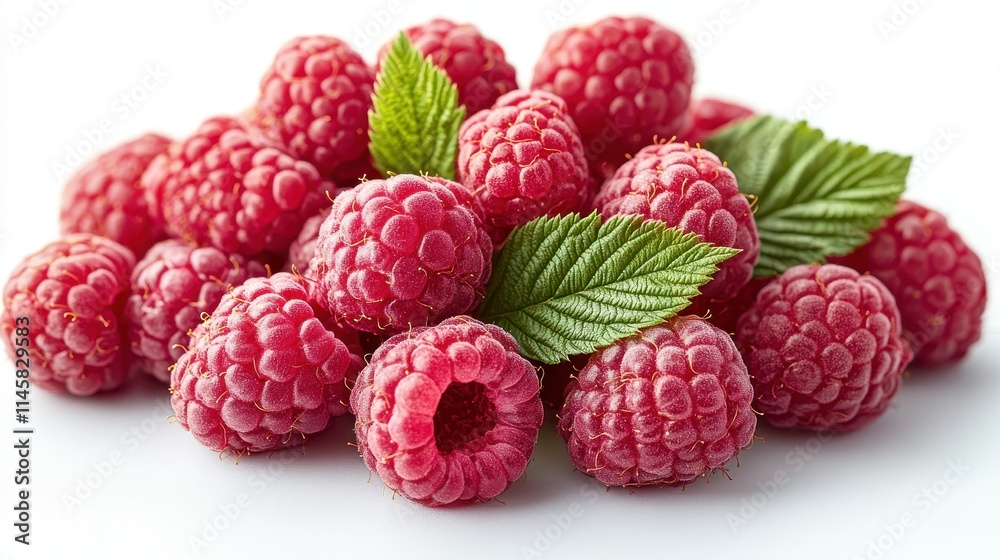 close up of raspberries isolated on a white background close up of raspberries isolated on a white background