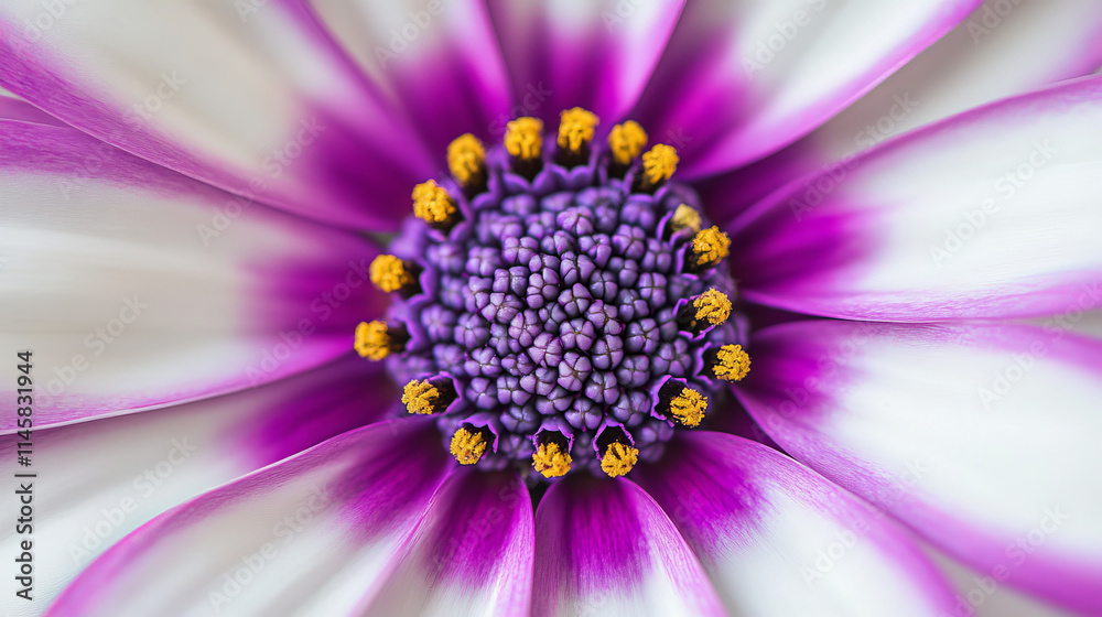 Close-up Macro Photo of Purple and White Osteospermum Flower Close-up Macro Photo of Purple and White Osteospermum Flower