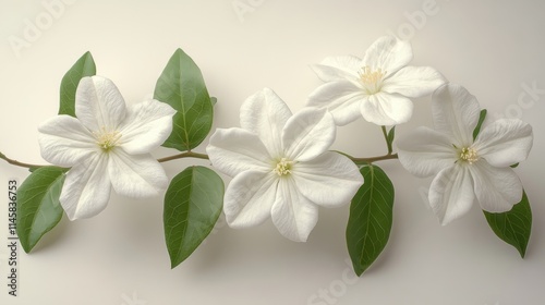 illustration of arabian jasmine flower isolated on a white background jasmine