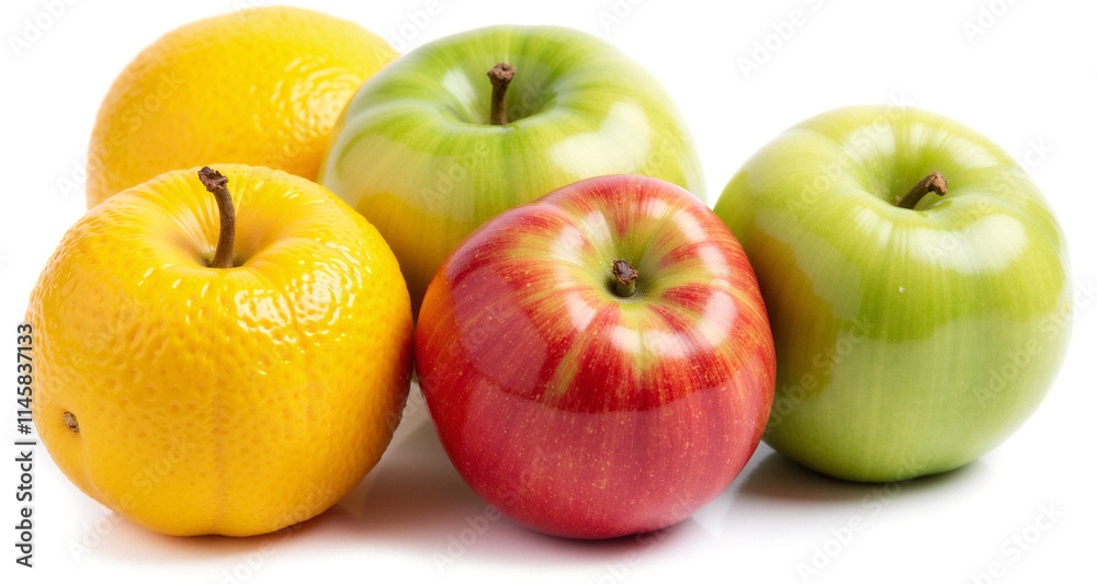 Owoce na białym tle. 