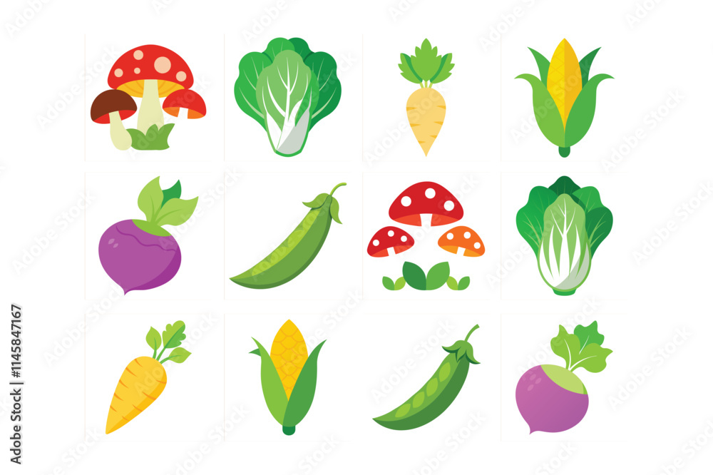 set of vegetables set of vegetables