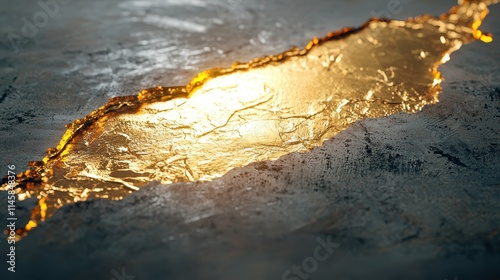 Golden vein uncoveredartistic exploration of precious metal studio setting abstract design illuminated perspective