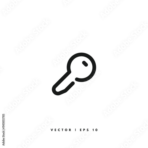 Key Icon. Editable Stroke