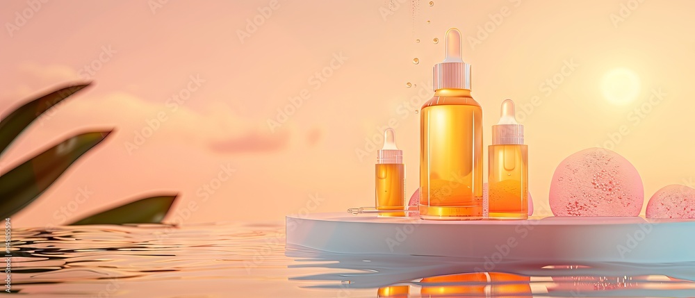 3d rendering of collagen skin serum with vitamins on soft pastel background - skincare cosmetics solution concept illustration 3d rendering of collagen skin serum with vitamins on soft pastel background - skincare cosmetics solution concept illustration