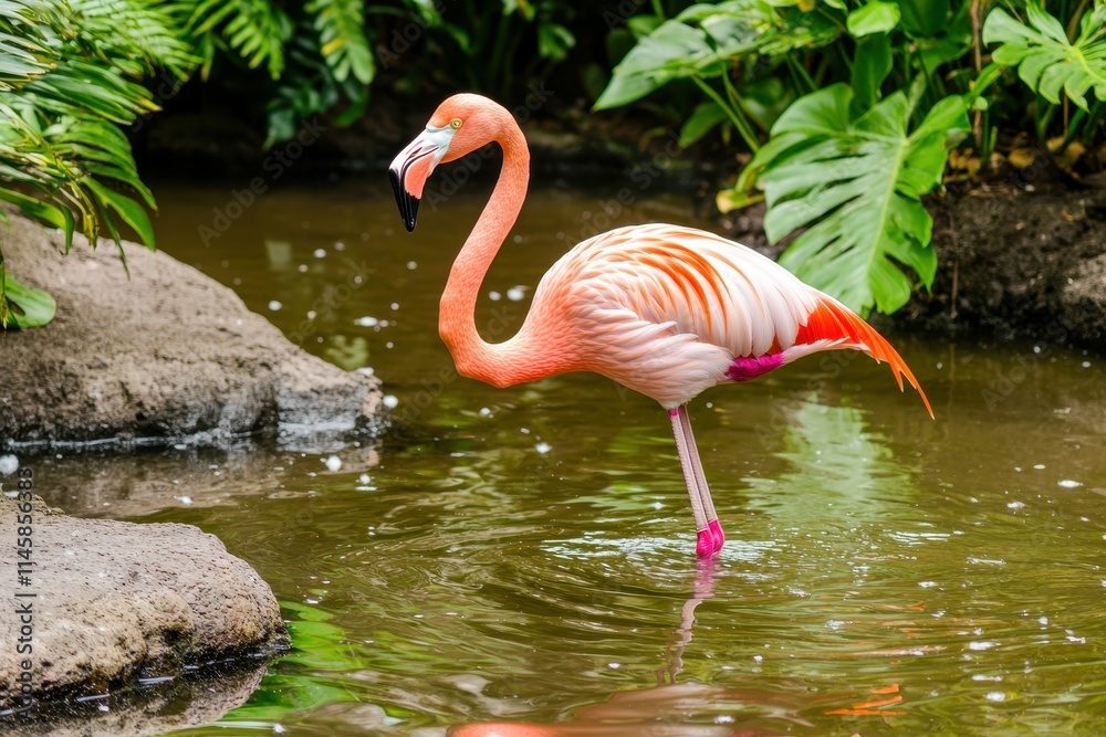 Fototapeta premium Galapagos Flamingo Wading
