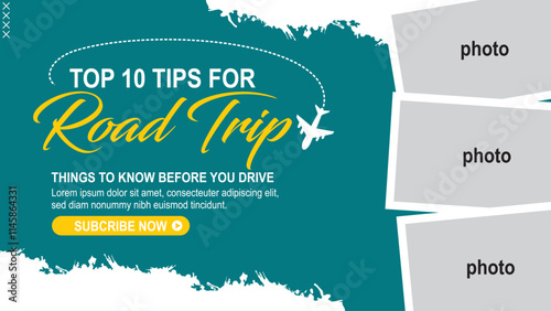 thumbnail is suitable for traveling content. can be edited easily