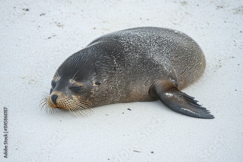 Galapagos Fur Seal on Beach photo