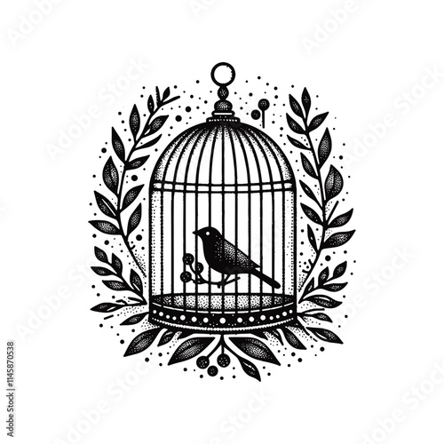 cage with birds