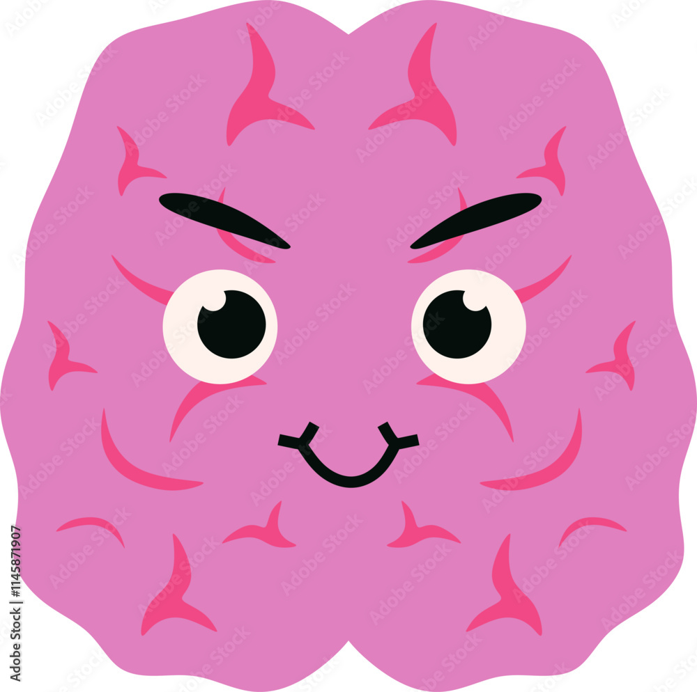 Brain Mental Health Character Illustration Brain Mental Health Character Illustration