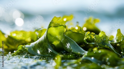 Natural seaweed fertilizers are derived from seaweed extracts that boost plant growth, health, and stress tolerance, making seaweed fertilizers a valuable resource in agricultural chemistry. photo