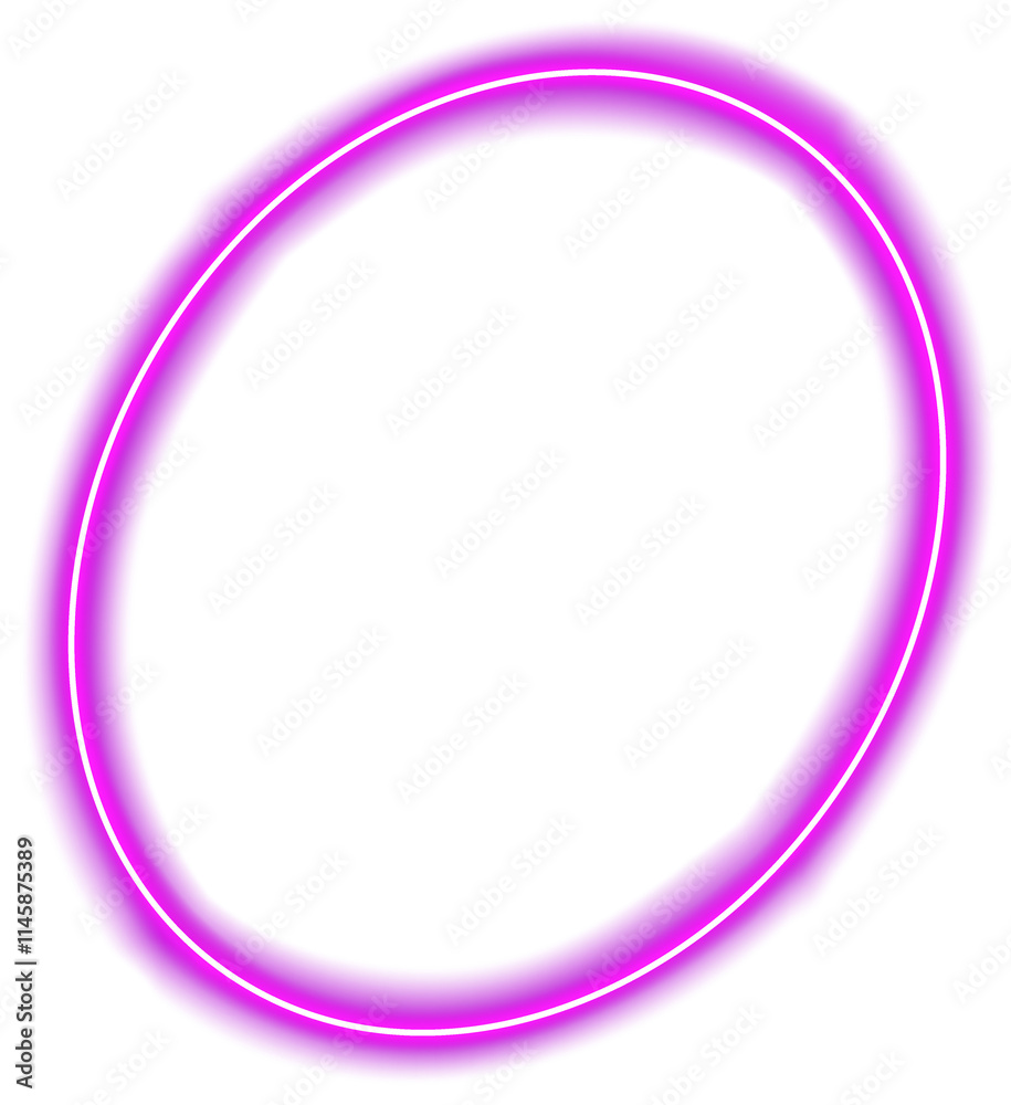 Pink Neon Circle Frame Pink Neon Circle Frame