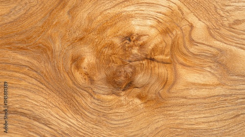 Close-up of light brown wood grain with knot. photo