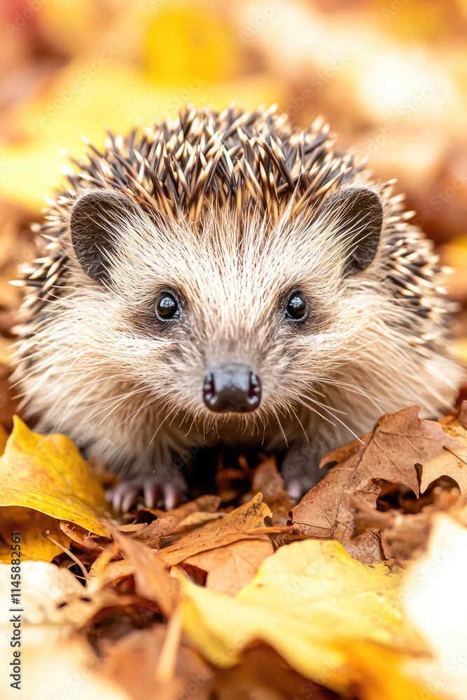 Fototapeta premium hedgehog on the ground